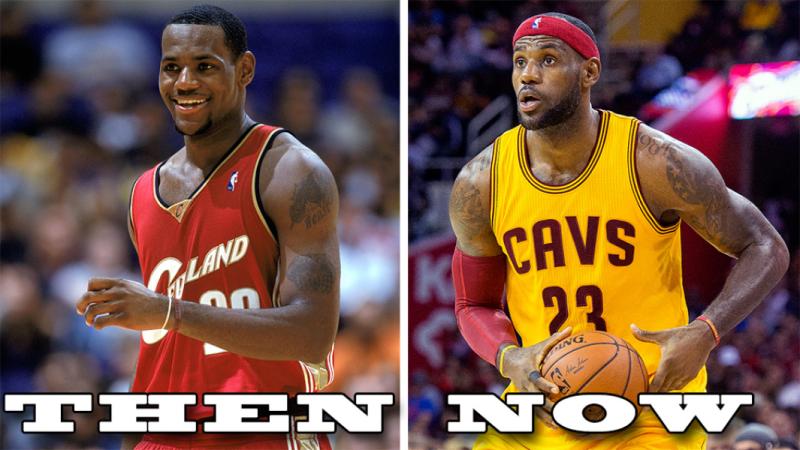 LeBron Then and Now