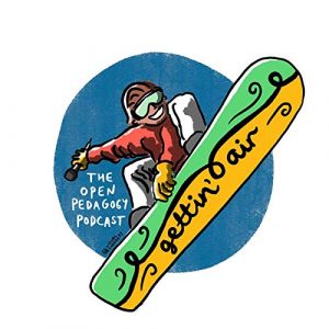 cartoon drawing of guy on snowboard